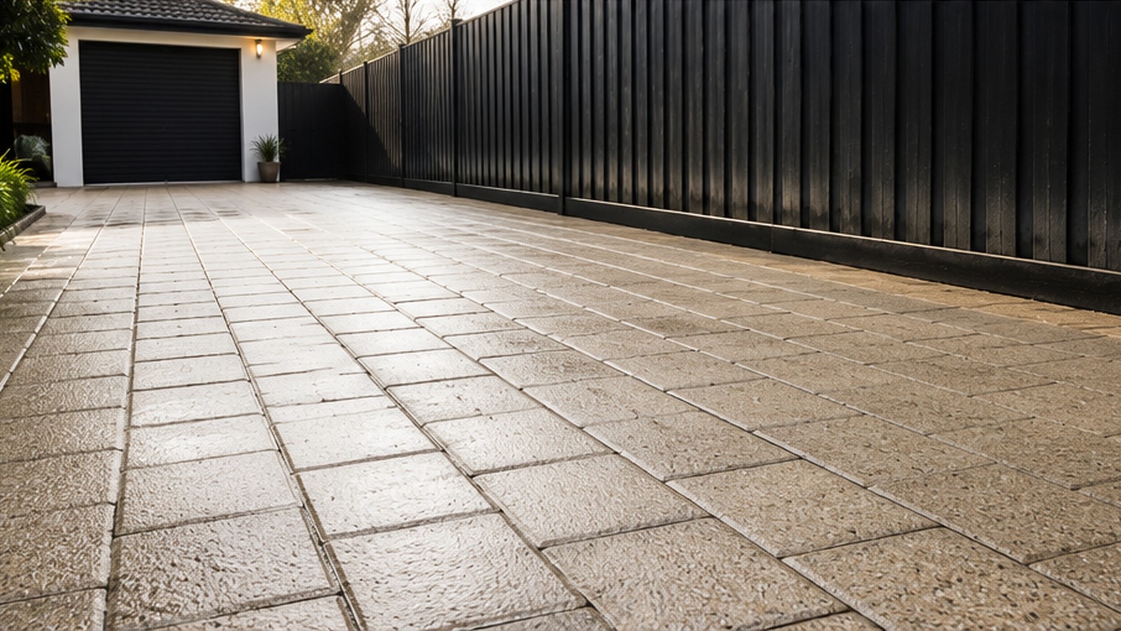 Path after waterblasting